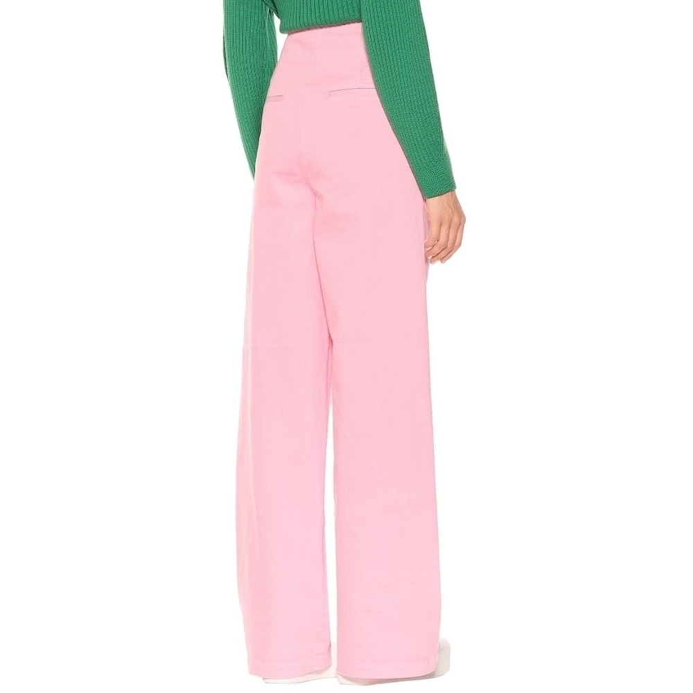 NWT Tibi Pink‎ High Rise Wideleg Jeans - Picture 2 of 2